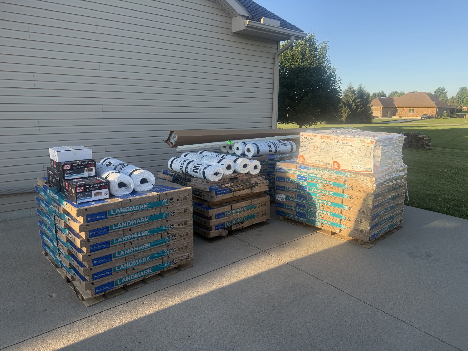 H4 Roofing & Construction crew completing a roof replacement in Dayton, Ohio