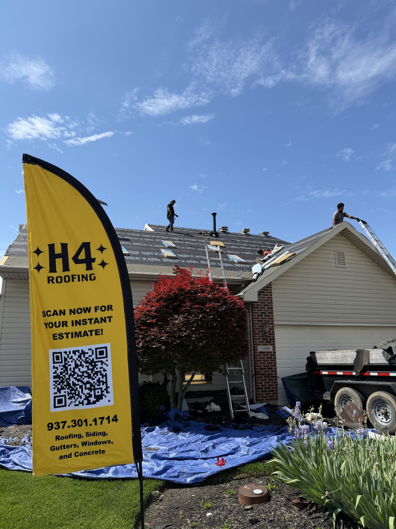 Roof Repair in Springboro, Ohio by H4 Roofing & Construction