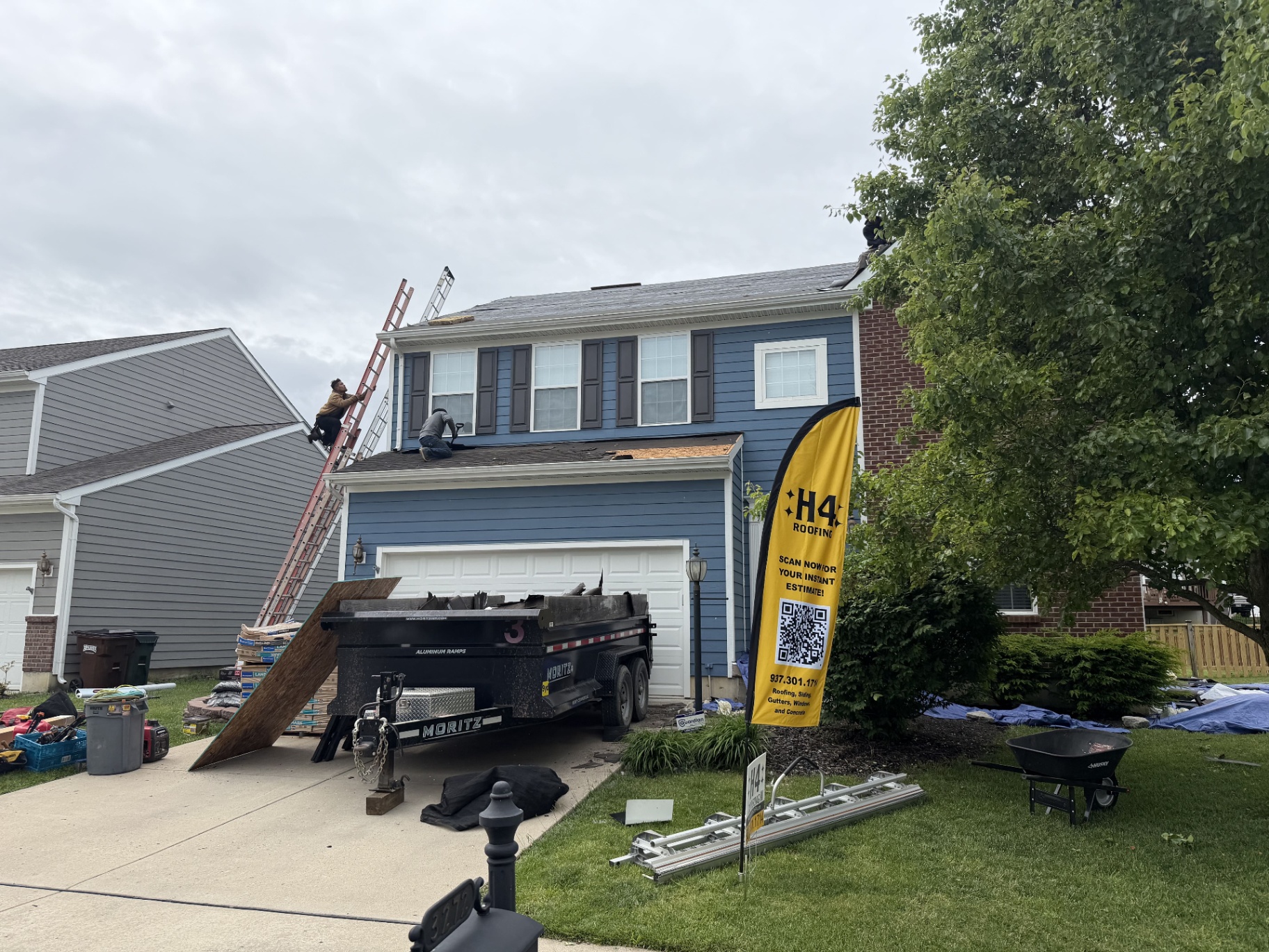 Roof Repair project photo 2 by H4 Roofing & Construction in Dayton, OH