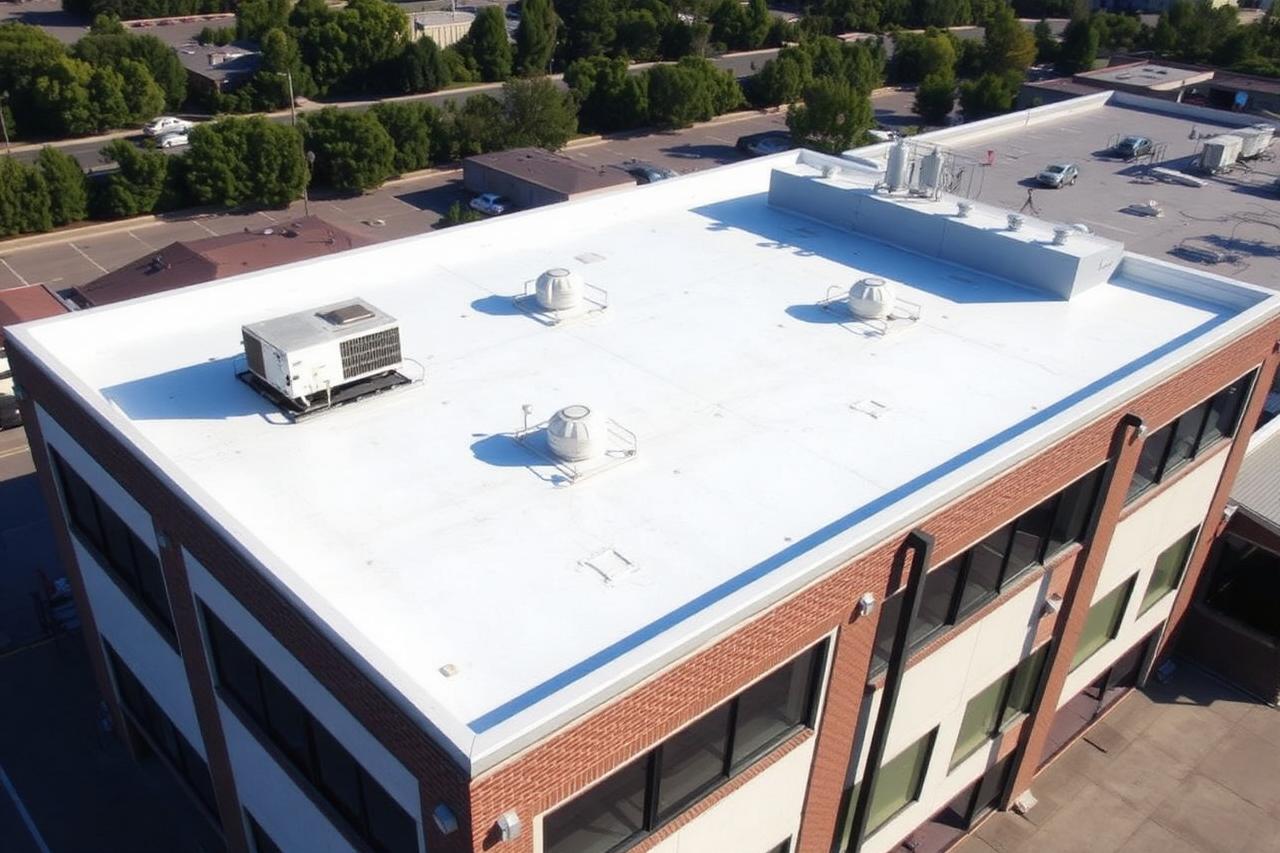Low-Slope Commercial Membrane Roof completed in Dayton, OH by H4 Roofing & Construction
